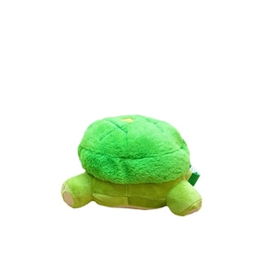 Cute green plush turtle crossbody bag with soft shell and embroidered details for kids