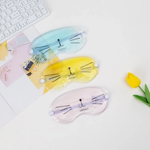 Gel Ice Pack Eye Mask For Cold Hot Compress Relieve Dark Circles Fatigue Edema Cute Cartoon Cat Meow Print PVC