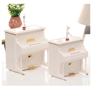 Classical Piano Music Box Rotating Ballerina Mechanical Wind Up Jewelry Storage Organizer Desktop Decor Gift For Girls