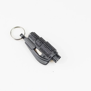 Mini diamond-encrusted 2-in-1 emergency window breaker keychain with hidden blade tool