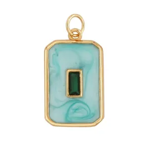 Detail of green stone pendant with dimensions 10x15mm and 1.45g weight specs