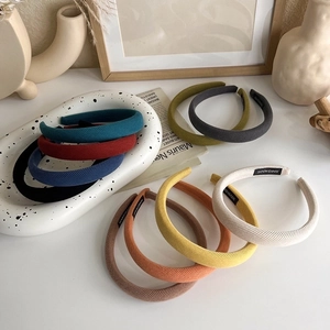 Handmade velvet padded headbands in assorted candy colors for a retro vintage look