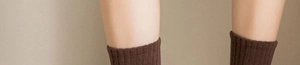 Calze a coste tinta unita da donna, perfette per autunno e inverno abbigliamento casual.