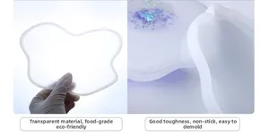 Translucent irregular silicone mold for DIY resin art coasters and jewelry making