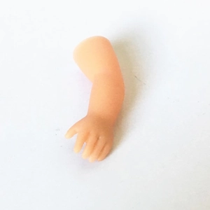 Realistic soft vinyl baby hand prop for magic tricks and doll DIY on white background