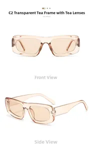 Vue détaillée des lunettes de soleil vintage ambrées à monture épaisse et charnières