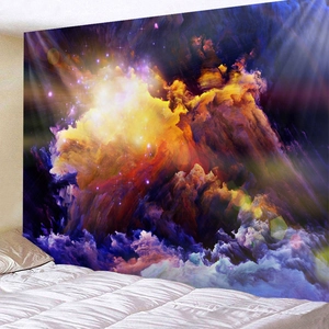 Arazzo astratto con stampa galassia colorata per decorazione murale della camera