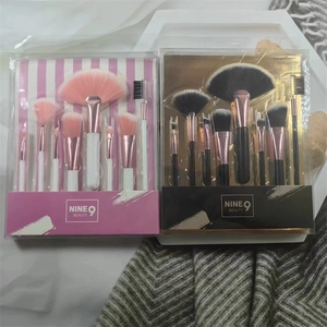 Makeup Brushes For Foundation Eyeshadow Powder Soft Synthetic Bristles Plastic Handle Portable Boxed Travel Beauty Tools