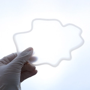 Detailed view of irregular cloud-shaped silicone mold for DIY resin art coasters