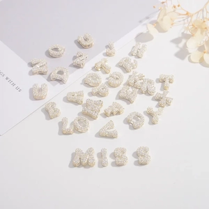S925 Silber 26-Buchstaben-Anhänger mit Zirkonia und 18K Vergoldung im Set