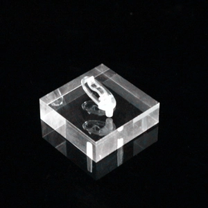 Acrylic Jewelry Display Stand Ring Holder Block Transparent Square Showcase Props For Small Accessories