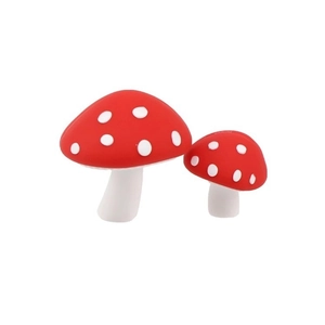 Cute red and white mushroom car dashboard ornaments set for auto interior decor