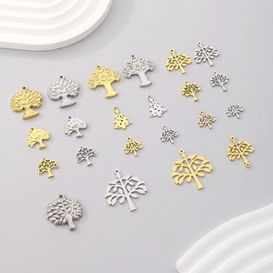 Ciondoli albero della vita in oro e argento per la creazione di gioielli fai da te