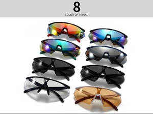 Classic aviator style sports sunglasses available in eight vibrant polarized color options