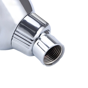 Polished chrome shower head connector with internal thread and adjustable swivel joint