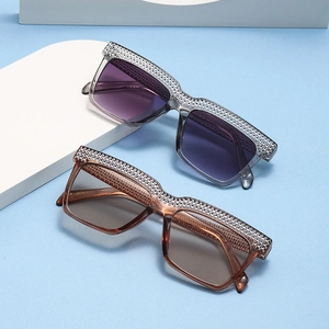 Modische Strass Übergroße Quadratische Sonnenbrille UV400 Schutz Trendige Brillen Für Damen Street Travel Wear