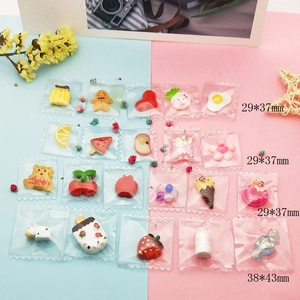 DIY Resin mini fruit and dessert charms in snack bags for handmade jewelry making