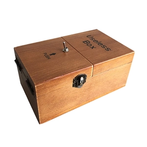 Wooden Useless Box Novelty Toy Leave Me Alone Machine Stress Relief Desk Decor Gadget Creative Birthday Gift