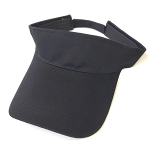Classic black cotton open-top sun hat for outdoor sports with a minimalist design