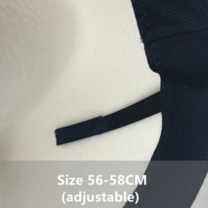 Off-white wool fedora hat featuring an internal adjustable black sweatband for 56-58cm size