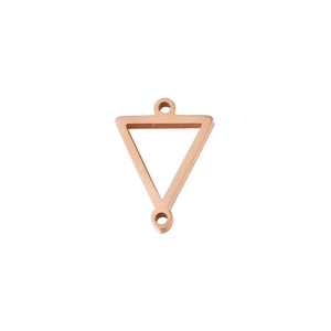 Polished rose gold stainless steel triangle geometric connector for DIY jewelry making
