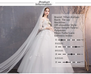 Dettaglio dell'abito da sposa in pizzo bianco con scollo a barca e chiusura stringata sul retro