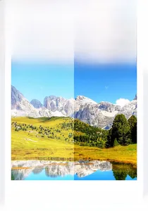 Visual comparison showing polarized lens effect on reducing glare and enhancing colors