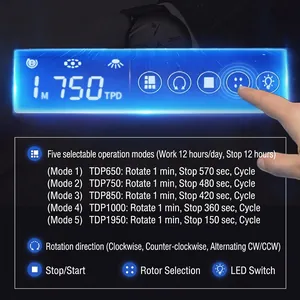 Automatic watch winder with LCD touch screen control panel for mechanical luxury watches