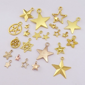 Zinc Alloy Star Pendants Gold Plated Charms For DIY Necklace Bracelet Jewelry Making Supplies Small Five-Pointed Star