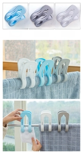 Large plastic windproof clothes pegs in blue, grey and white for heavy quilts and towels