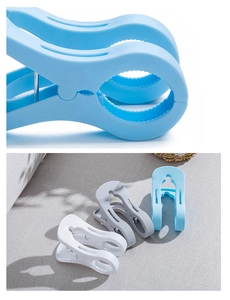 Detail of windproof quilt clips with anti-slip teeth and strong metal spring structure