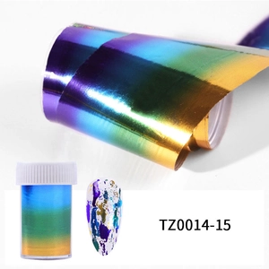 Japanese style colorful gradient ink transfer foil for nail art with storage bottle