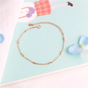 Minimalist Geometric Cylinder Bracelet Copper Rose Gold Plated With Silver Clasp Jewelry For Women Fashion Accessory