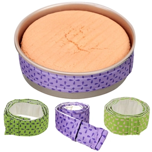 Fabric Cake Pan Strips For Level Baking Heat Insulation Adjustable Baking Tool Floral Pattern Home Kitchen Accessories