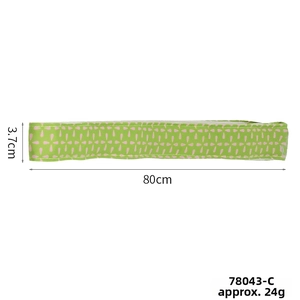 Detailed size chart showing 80cm length and 3.7cm width of the floral bake even strips