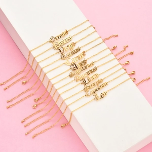 Zodiac Anklet For Women Stainless Steel 18K Gold Plated Gothic Letter Foot Chain Vintage Minimalist Adjustable Jewelry
