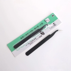 Precision curved tweezers for jewelry making with anti-magnetic and anti-acid coating