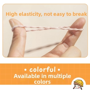 Close-up of pink high-elasticity braided hair tie showing durable stretch performance
