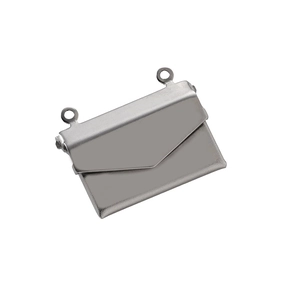 Polished 316L stainless steel envelope locket pendant for creative DIY jewelry making