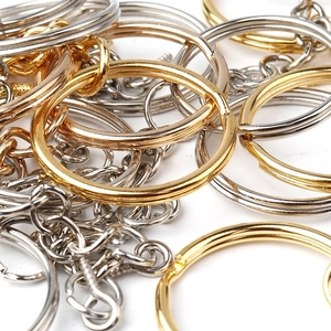 Electroplated Metal Keychain Rings With Chains Lobster Clasp Screw Eye Pin For DIY Handmade Jewelry Making Connectors