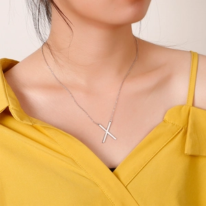 Minimalist Initial Letter Necklace Stainless Steel Polished Alphabet Pendant Clavicle Chain Jewelry For Women