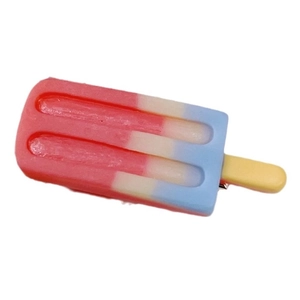 Japanese style cartoon ice cream hairpin with pink white and blue gradient resin