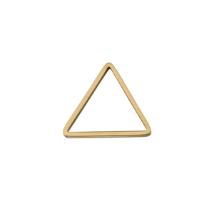 Polished gold triangle stainless steel pendant charm for DIY jewelry and necklaces