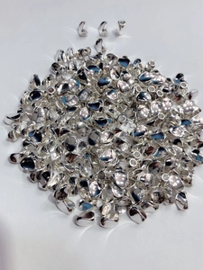 Silver-plated irregular curved tube beads for DIY jewelry and beaded bracelet crafting