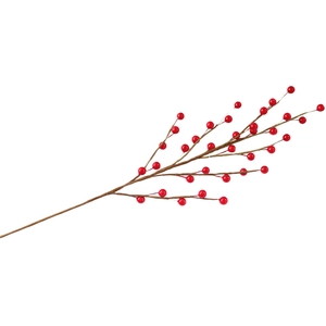 Artificial red berry branch for Christmas home decor and DIY wedding floral arrangements