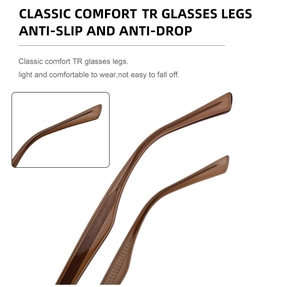 Detail view of lightweight TR material temple tips with anti-slip feature for cat-eye shades