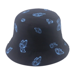 Cappello Da Pescatore Reversibile Con Stampa A Farfalla Cotone Traspirante Protezione Solare Estiva Donna