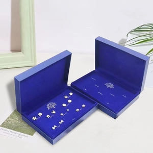 Royal Blue Jewelry Box And Handbag Weekly Earring Ring Storage Gift Packaging Organizer