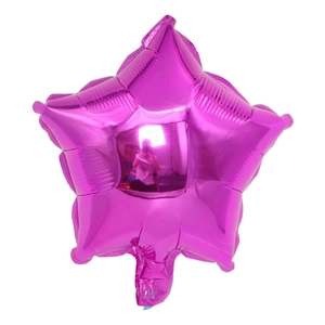 Metallic rose red star-shaped foil balloon for wedding and birthday party decorations