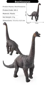 Detailed size chart for the Brachiosaurus toy model with precise dimensions in centimeters